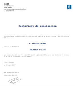 Bertrand Thomas-Balland relation d'aide Psychopraticien