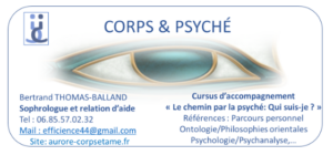 Berftrand Thomas-Balland Psychopraticien Sophologue Aide à la personne Méditation